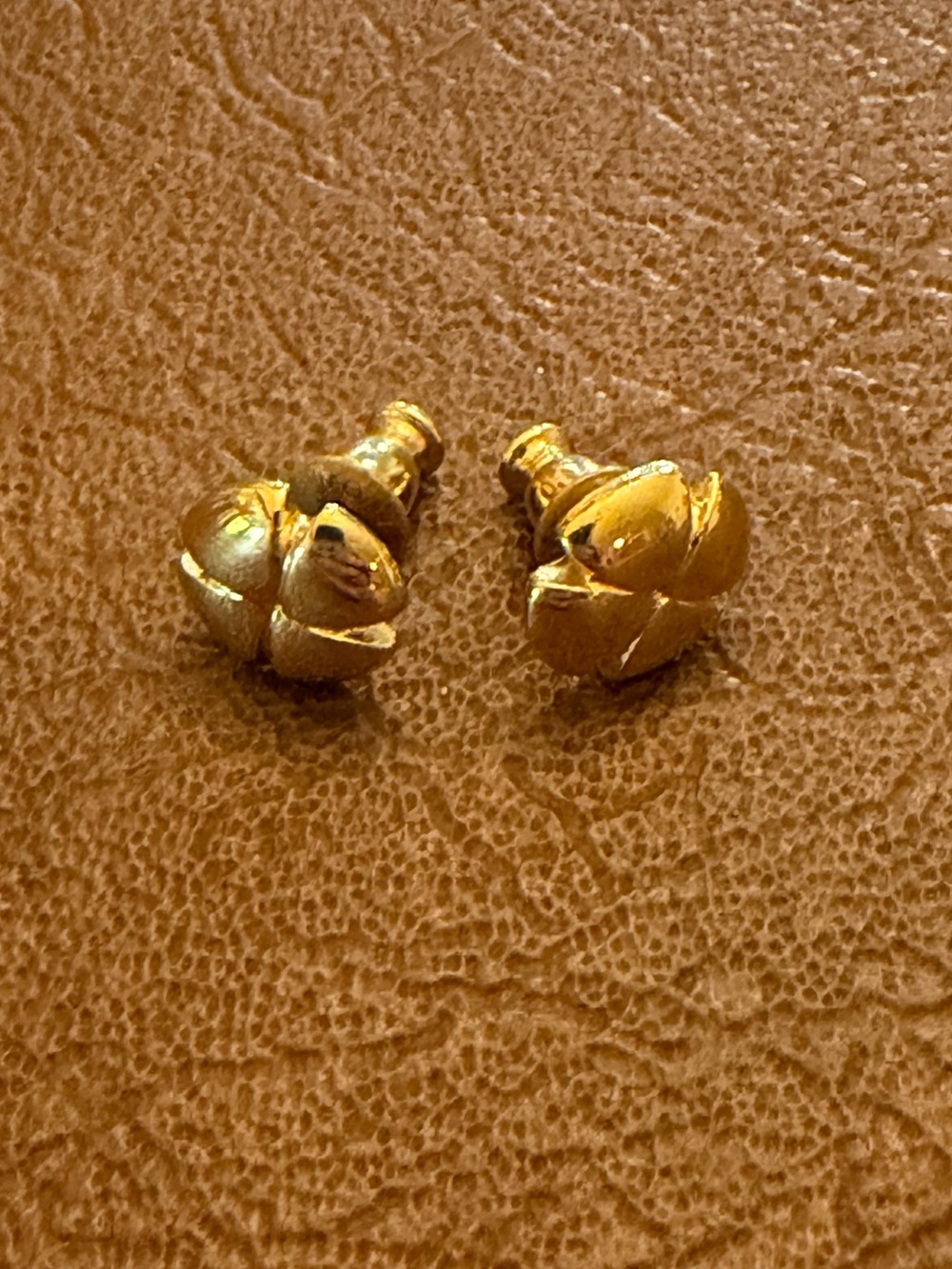 Gold Flower Stud Earrings